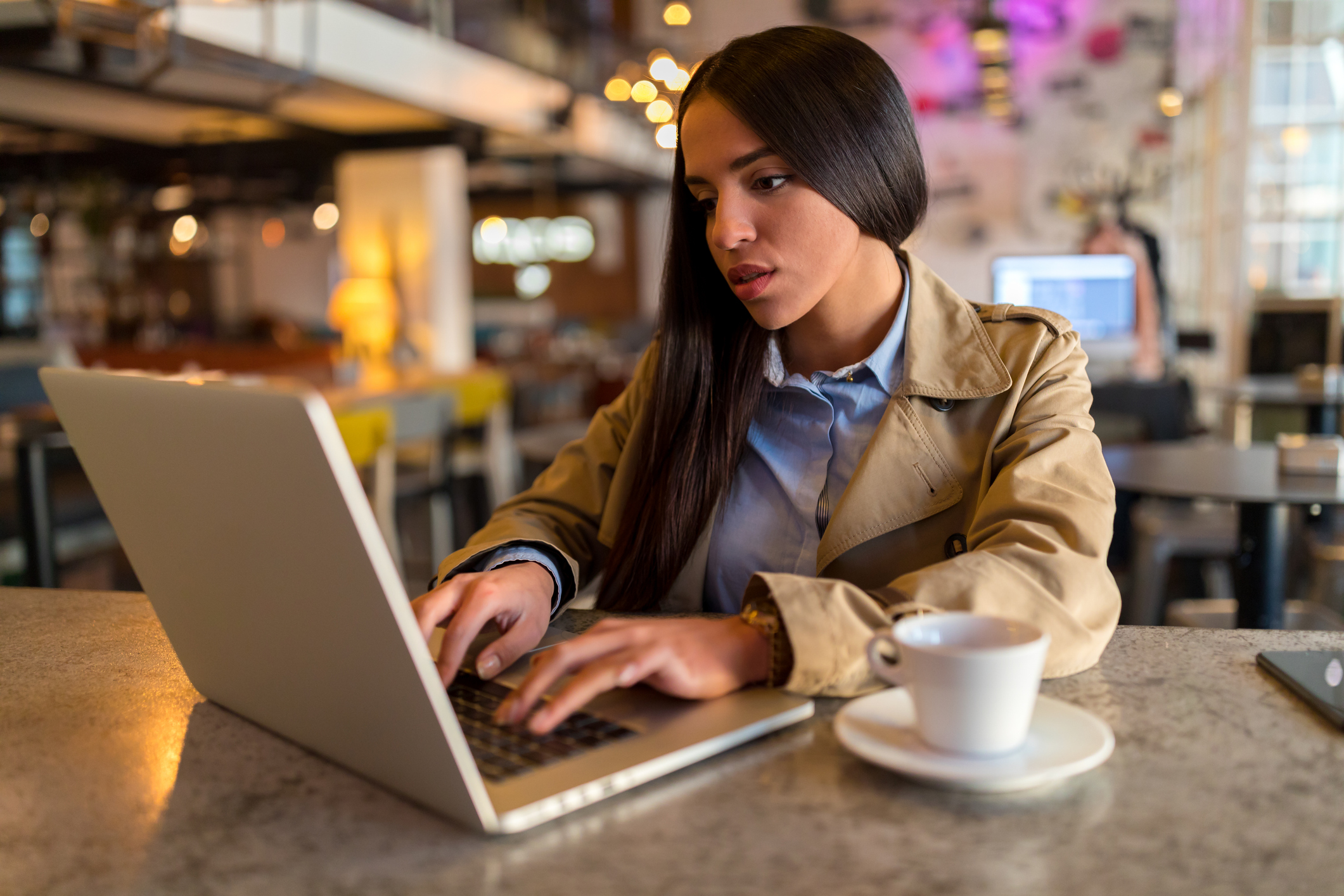 A self-employed woman setting up a defined benefit plan.